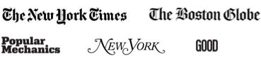 The New York Times, The Boston Globe, GOOD, Popular Mechanics, New York