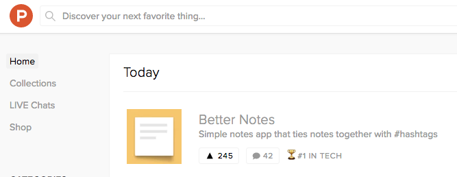 Better Notes on the App Store's front page